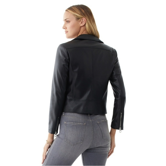 Faux Leather Moto Jacket Large - Picture 4 of 4